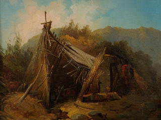 Julie Wilhelmine HagenSchwarz - Mountainous Landscape with a Tent.webp