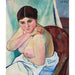 Reproduktion av målningen Juliette Assise au Fauteuil - Suzanne Valadon