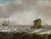 Mer agitée avec des navires - Julius Porcellis — vy av konstverket