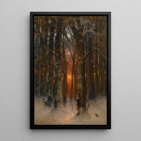 Julius Sergius Klever - Sunset Through The Trees.webp