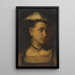 Portrait d'une femme - Julius Siegfried Uetz — inramlat konstverk på väggen