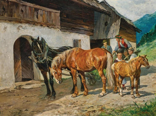 Attelage lungauer - Julius von Blaas — vy av konstverket