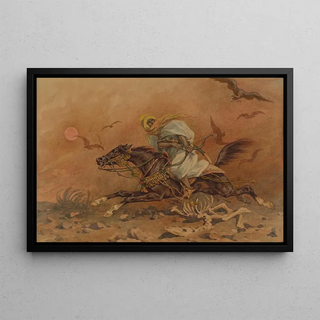 Juliusz Kossak - Faris galloping on a horse.webp