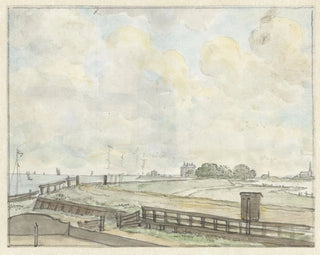 Vue de la digue près d'Amsterdam - Jurriaan Andriessen — vy av konstverket