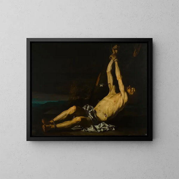 Martyre de saint Sébastien - Jusepe de Ribera — inramlat konstverk på väggen