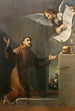 Saint François mottar de sju privilegierna av ängeln - Jusepe de Ribera — vy av konstverket