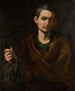 Saint Philippe i halvfigur som håller ett korsfästes - Jusepe de Ribera — vy av konstverket