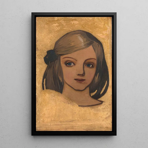 Jzef Mehoffer - Head of a girl against gold background.webp