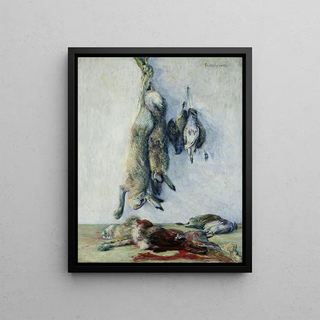 Jzef Pankiewicz - Hares and partridges Still life hare.webp