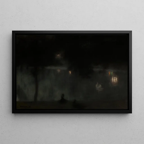 Jzef Pankiewicz - Swans in the Saski Garden at Night.webp
