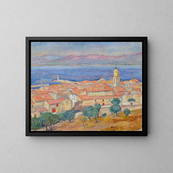 Vue de Saint-Tropez - Józef Pankiewicz — inramlat konstverk på väggen