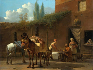 Muletiers dans une auberge - Karel Dujardin — vy av konstverket