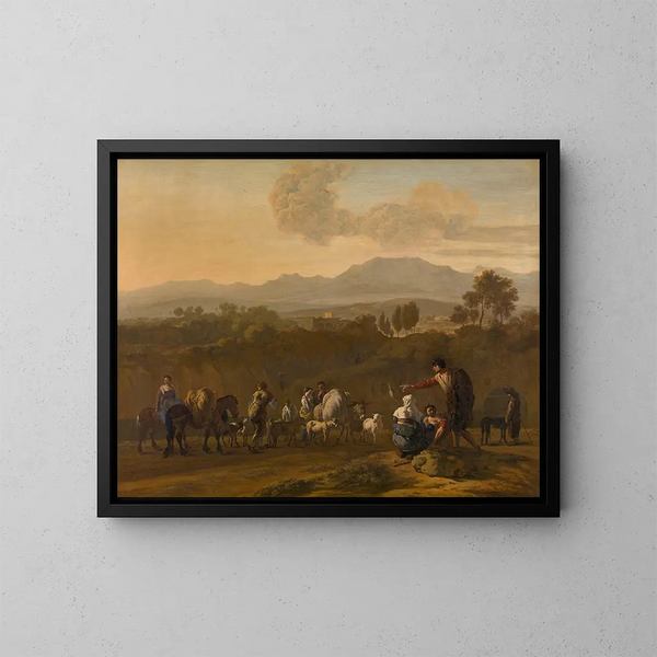 Campagne romaine - Karel Dujardin — inramlat konstverk på väggen