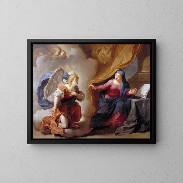 L'Annonciation - Karel Dujardin — inramlat konstverk på väggen