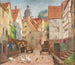 Allée i den historiska staden Marburg - Karl Armbrust — vy av konstverket
