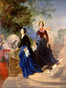 Portrait des sœurs Shishmareva - Karl Bryullov — vy av konstverket