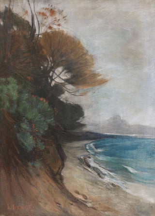 Karl Hagemeister - Bewaldete Kstenlandschaft.webp