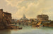 Vue de Rome avec Saint-Pierre et le château Saint-Ange - Karl Kaufmann — vy av konstverket