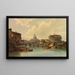 Vue de Rome avec Saint-Pierre et le château Saint-Ange - Karl Kaufmann — inramlat konstverk på väggen