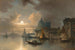Venise, en natt i månsken i Bacino - Karl Kaufmann — vy av konstverket