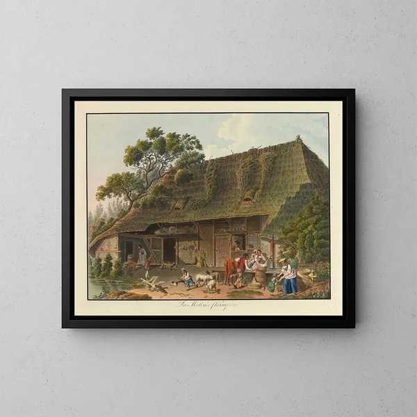 La Matinée champêtre - Karl Ludwig Zehender — inramlat konstverk på väggen
