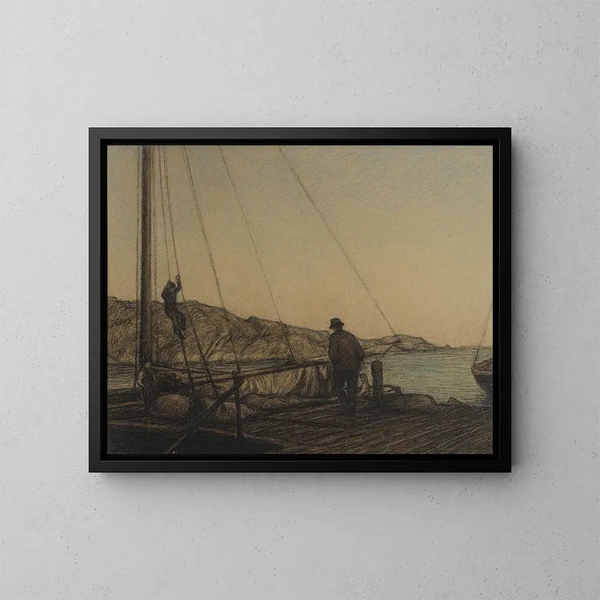 Le Quai - Karl Nordström — inramlat konstverk på väggen