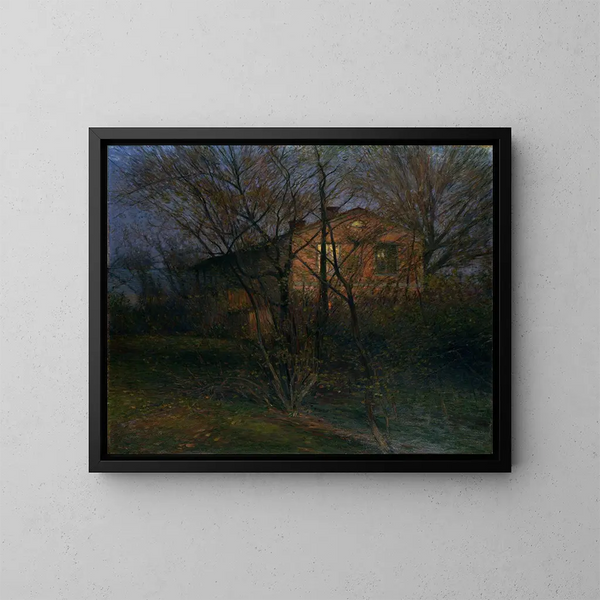 La Maison jaune - Karl Nordström — inramlat konstverk på väggen