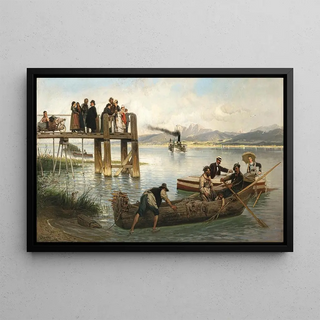 Karl Raupp - A Steamboat Jetty on Lake Chiemsee.webp