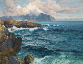 Karl Theodor Boehme - Abendstimmung in Nervi.webp