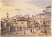 Le Pont de la Madeleine sur le Wienfluss - Karl Wenzel Zajicek — vy av konstverket