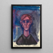 Depression Autoportrait - Karl Wiener — inramlat konstverk på väggen