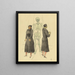 Kvinnorna och döden - Karl Wiener — inramlat konstverk på väggen