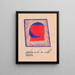 Composition en rouge et violet - Karl Wiener — inramlat konstverk på väggen