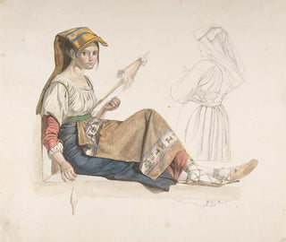 napolitansk kvinna - Karl Wilhelm Freiherr von Heideck — vy av konstverket