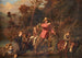 La famille Sywatter traversant une rivière - Karl Wilhelm Friedrich Bauerle — vy av konstverket