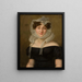 Portrait d'une dame à la casquette - Karol Schweikart — inramlat konstverk på väggen