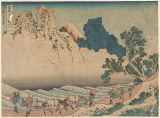 Katsushika Hokusai - Fuji Behind Minobu River Minobu Gawa ura Fuji.webp