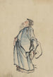 Fukurokuju, visdomens, rikedomens, det långa livets och lyckaens gud, en av de sju lyckogudarna - Katsushika Hokusai — vy av konstverket