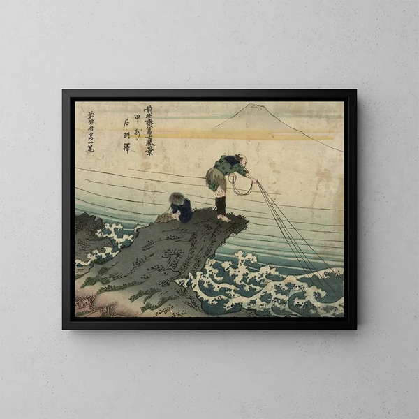 Ksh kajikazawa - Katsushika Hokusai — inramlat konstverk på väggen