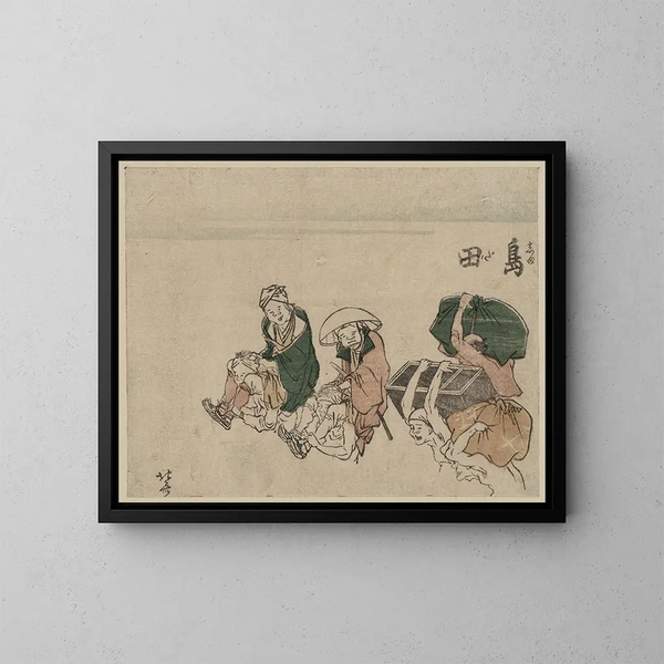 Shimada - Katsushika Hokusai — inramlat konstverk på väggen