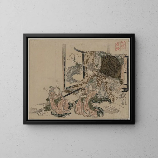 Shisui shinshū - Katsushika Hokusai — inramlat konstverk på väggen