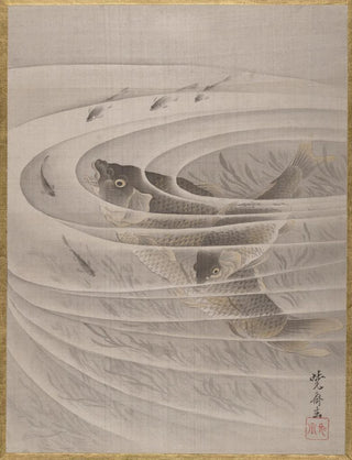 Kawanabe Kysai - Fish in a Whirlpool.webp