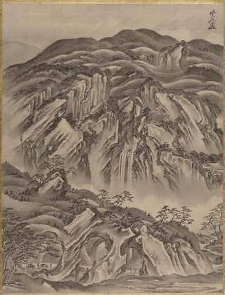 Kawanabe Kysai - Rocky Landscape.webp