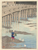 Gion brug te Hondo à Amakusa - Kawase Hasui — vy av konstverket