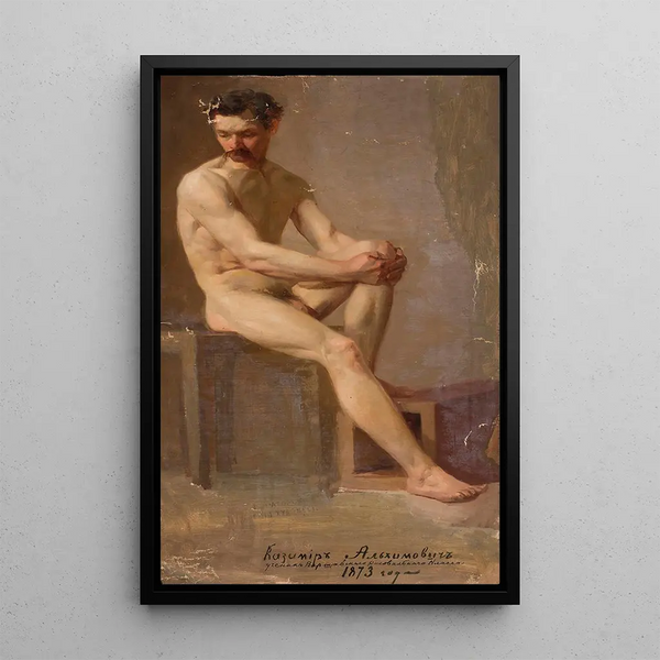 Kazimierz Alchimowicz - Nude of a seated man.webp