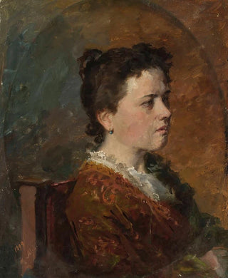Kazimierz Alchimowicz - Portrait of a young woman study.webp