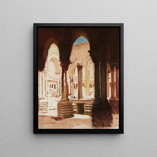 Kazimierz Stabrowski - Monastery courtyard in MonrealePalermo.webp
