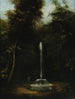 Vue du parc Łazienki avec une fontaine II - Kazimierz Wojniakowski — vy av konstverket
