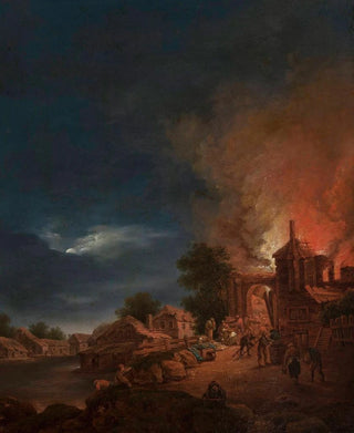 Kazimierz wan - Town on fire in summer.webp