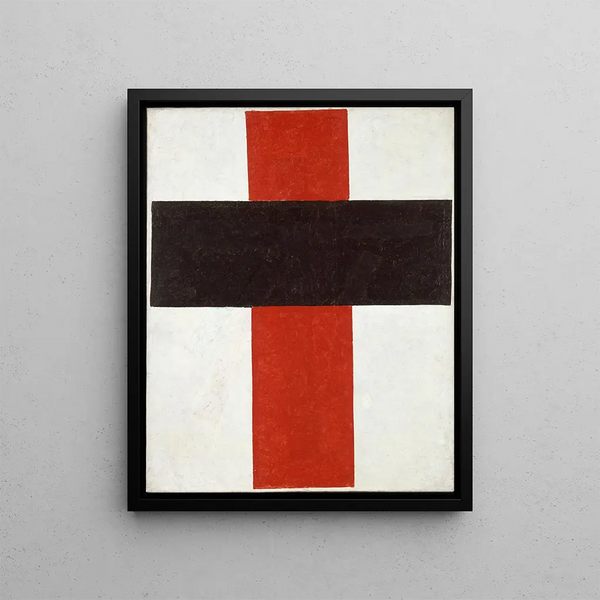 Kazimir Malevich - Large cross in black over red on white.webp